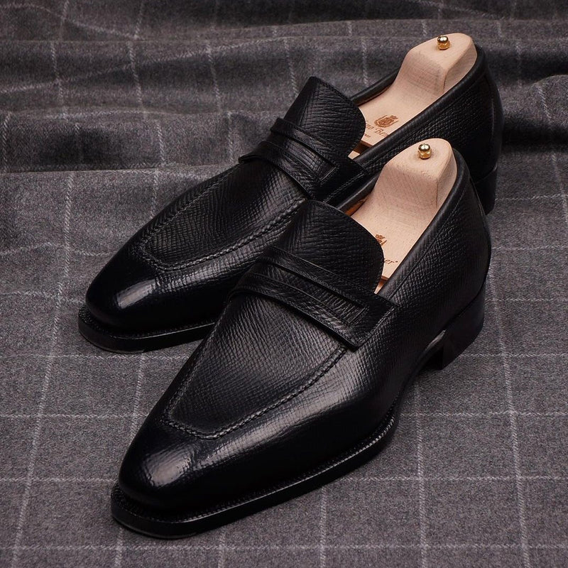 Classic black leather mask high-end men's loafers