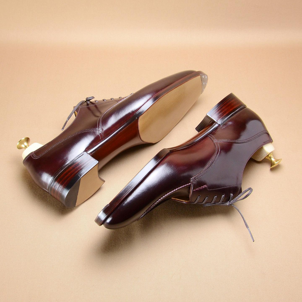 Italian handmade men's genuine leather dress shoes