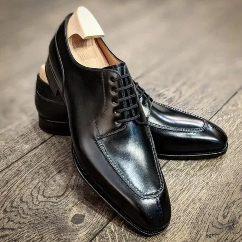 Hand stitched PU Leather Shoes Men_s Casual Formal Shoes