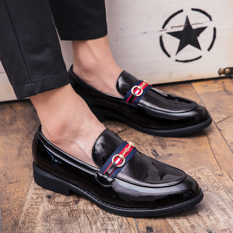 Patent Leather Classic Men Slip On Shoes