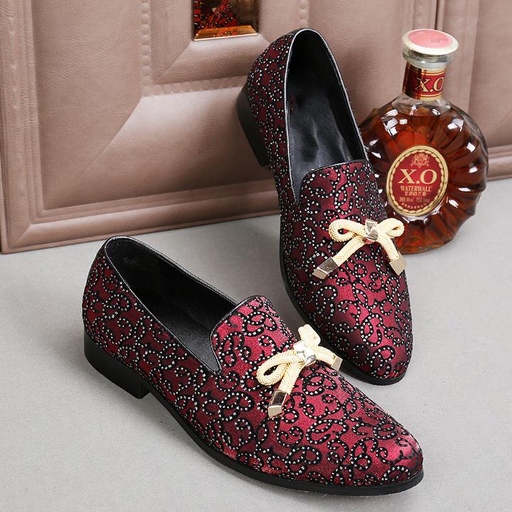 FASHION SHOES MEN RED PARTY WEDDING SHOES