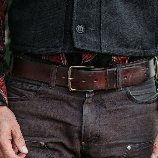 Brown Distressed Men's Vintage Belt