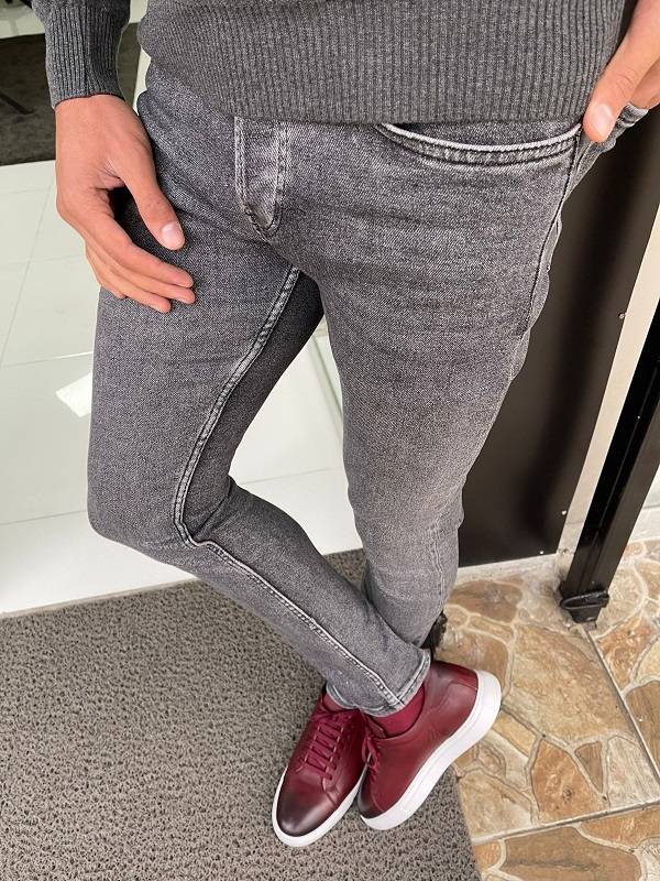 Dark Gray Slim Fit Jeans