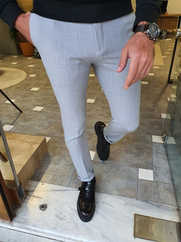 Gray Slim Fit Pants