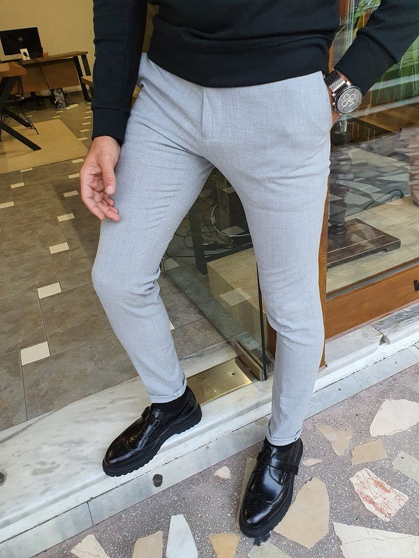 Gray Slim Fit Pants