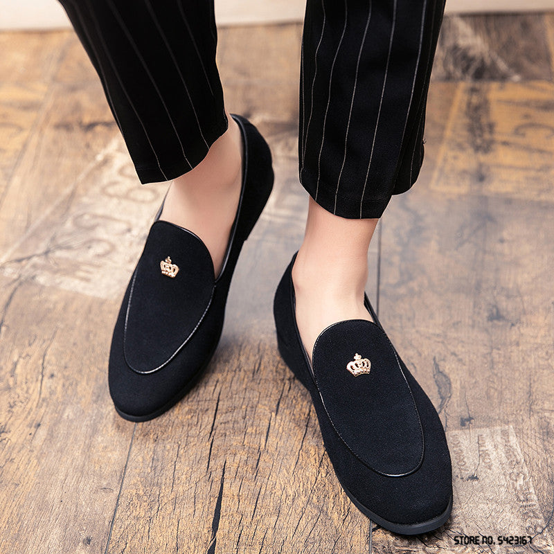 Casual Suede Crown Men Slip On Shoe