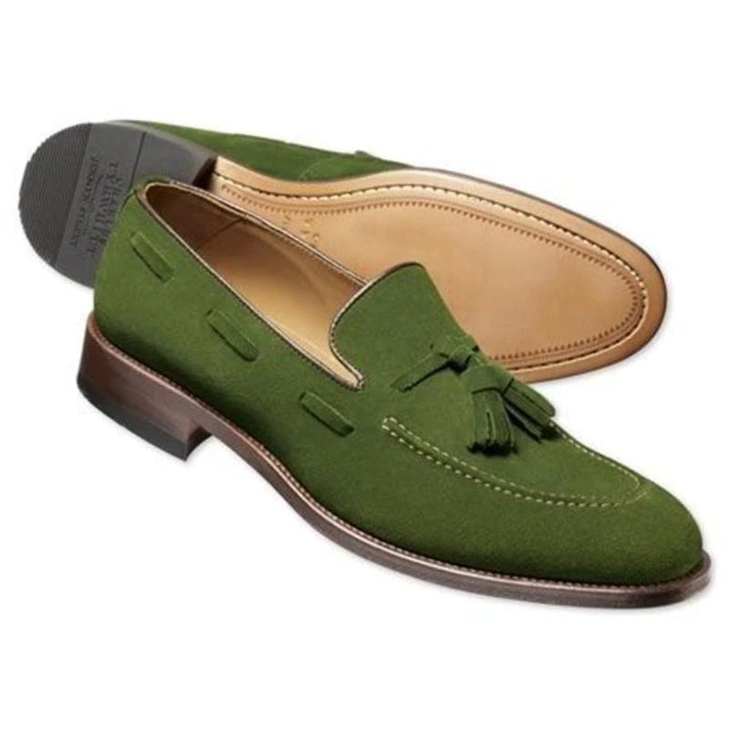 2022 New Green Men Fashion Business Casual All match Loafers