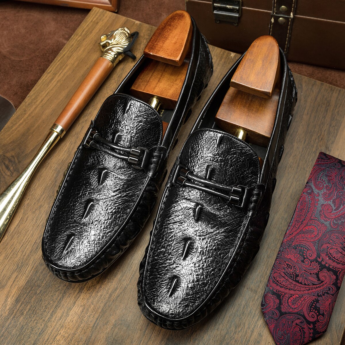 2021 New Design Loafers Men Genuine Leather Slip-on Shoes