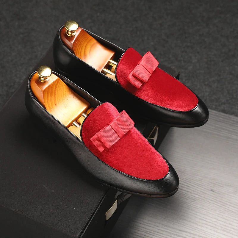 Men Formal Shoes Bowknot Wedding Dress Loafers