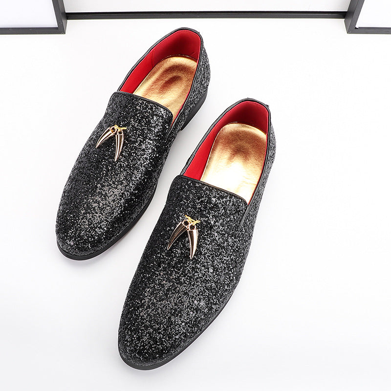 Pointed Toe Casual Shiny Slip On Shoes