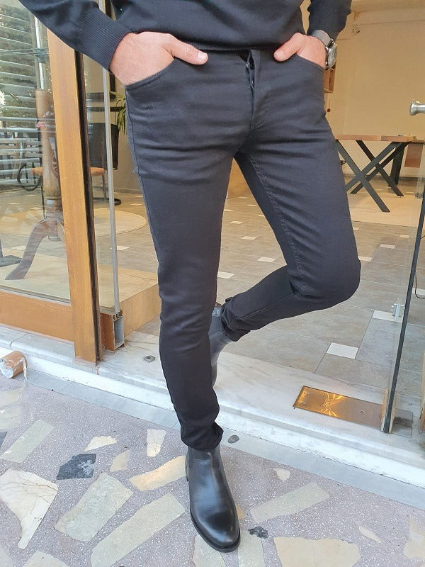 Pelion Black Slim Fit Jeans