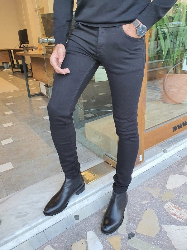 Pelion Black Slim Fit Jeans