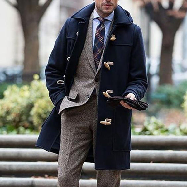 2022 mid-length lapel men's coat jacket