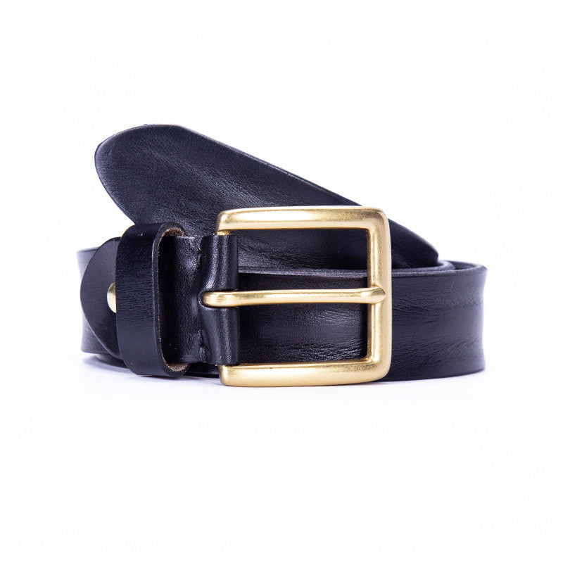 Men's first layer cowhide belt belt copper buckle business casual belt