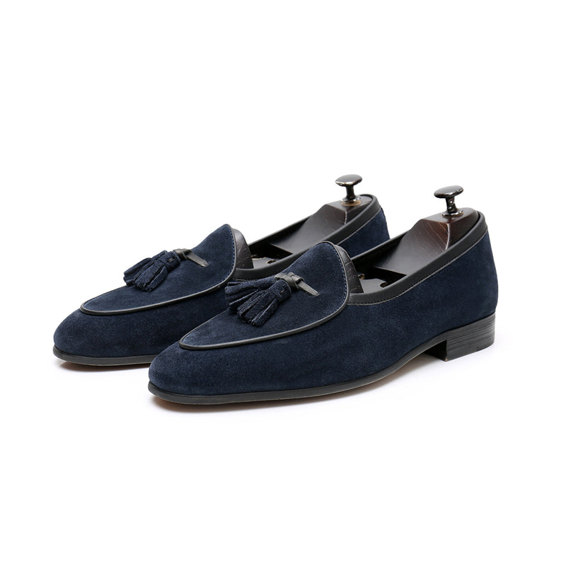 Italian fashion retro tassel loafers slip-on loafers