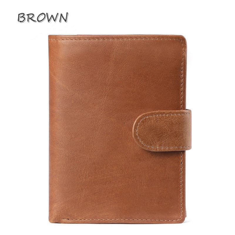Multi-card slot casual retro leather wallet large capacity clutch bag coin purse（4colors）