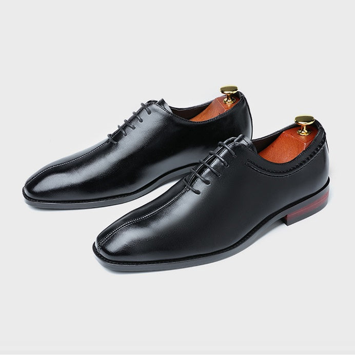 Fashion Simple Tricolor Square Toe Lace-Up Slip-On Oxford Shoes