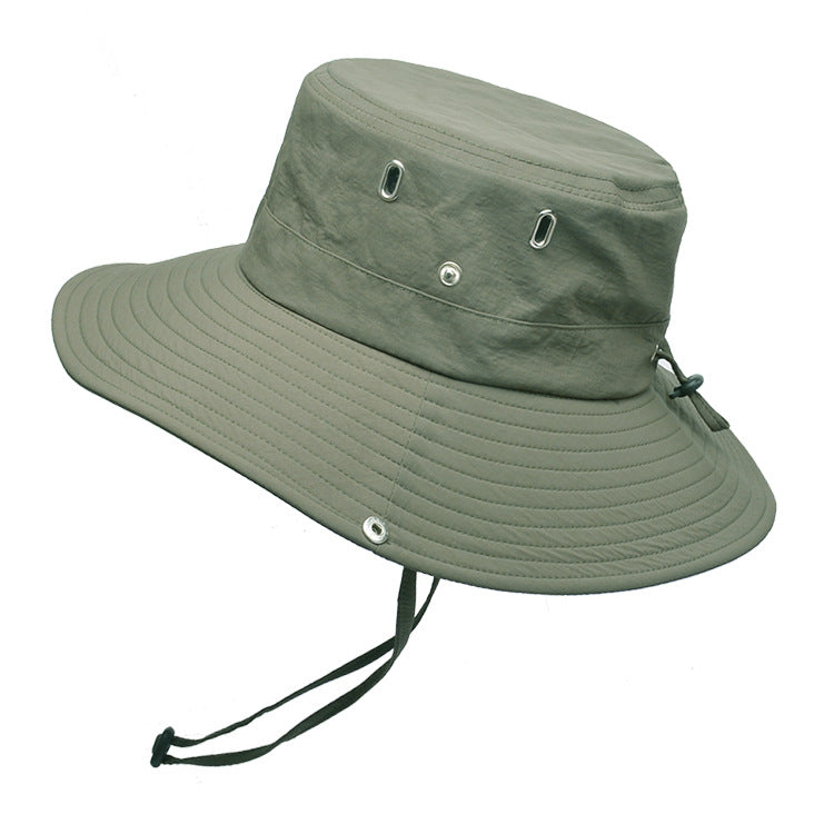 Breathable sun hat sunscreen solid color fisherman hat big brim travel hat 9204