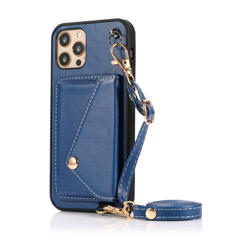Apple mobile phone case creative coin purse strap mobile phone case