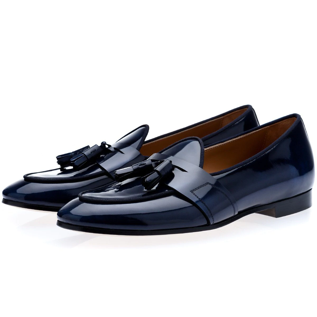 Navy Glossy Tassel Loafer