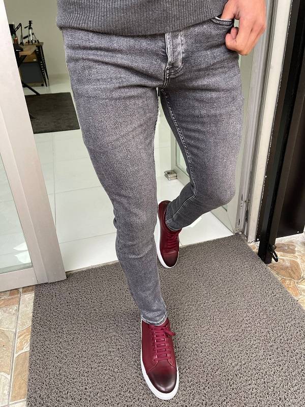 Dark Gray Slim Fit Jeans