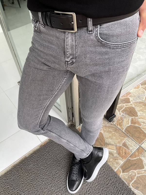 Gray Slim Fit Jeans