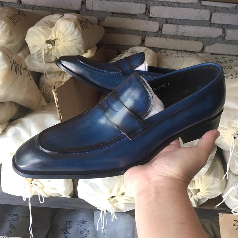 Senior master design men's loafers mask leather shoes
