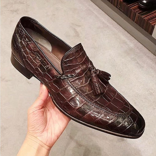 Formal fringed loafers