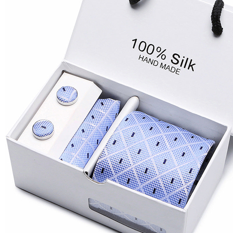 New Business Handmade Tie Pocket Square Cufflinks Sets-SB09