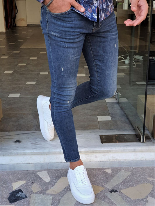 Slim Fit Ripped Lycra Jeans