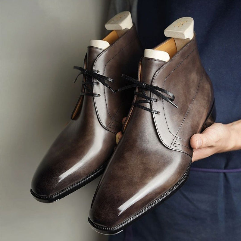 Brown Chukka Lace Up Boot