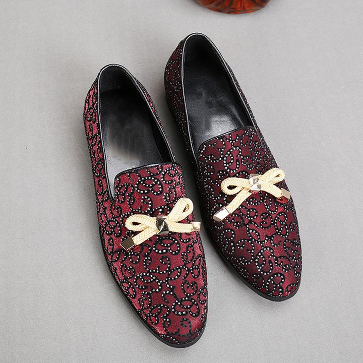 FASHION SHOES MEN RED PARTY WEDDING SHOES