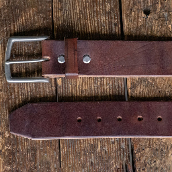 Dark Brown Men's Leather Belt