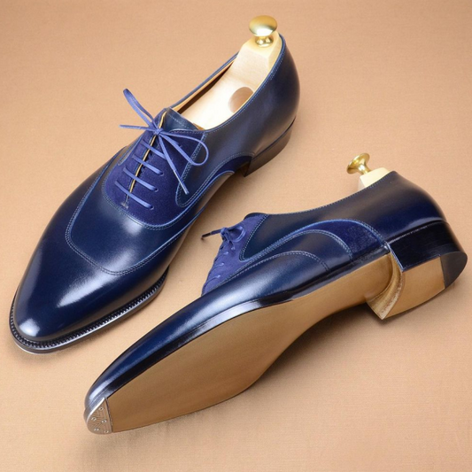 Blue Oxford Premium Leather Shoes