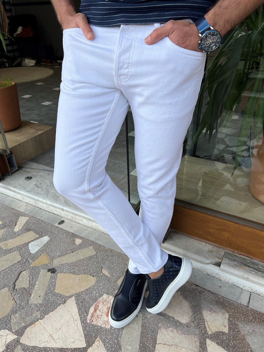 Special Design White Jeans