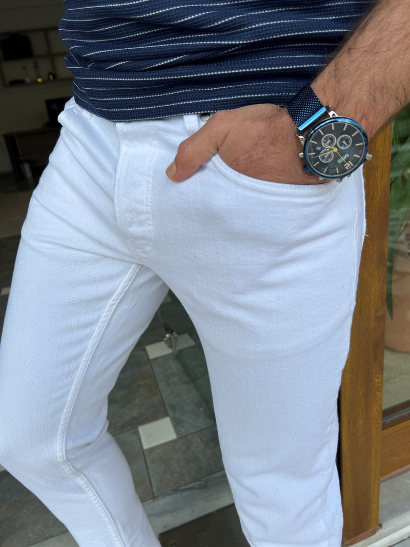 Special Design White Jeans
