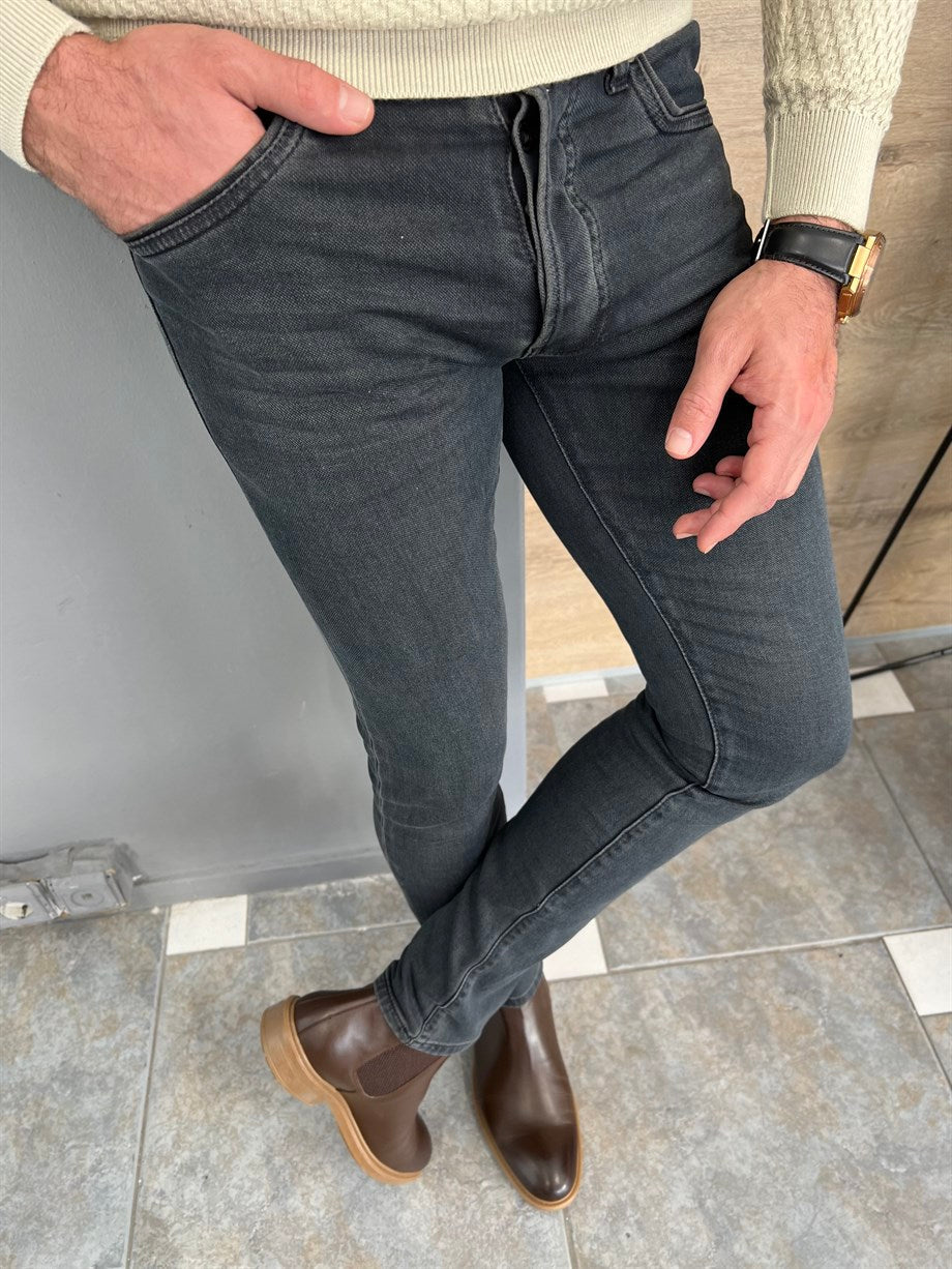 Slim Fit Detailed Jeans