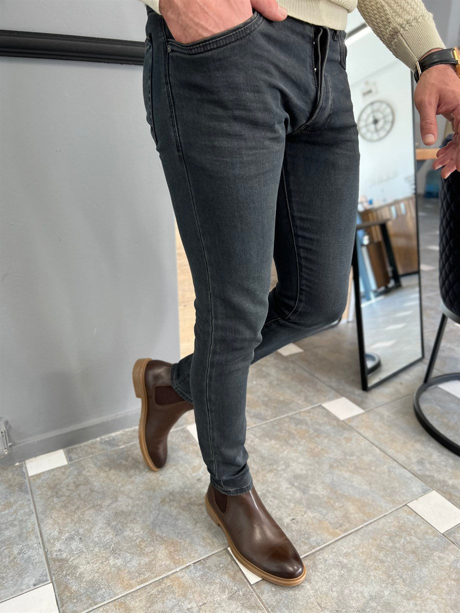 Slim Fit Detailed Jeans