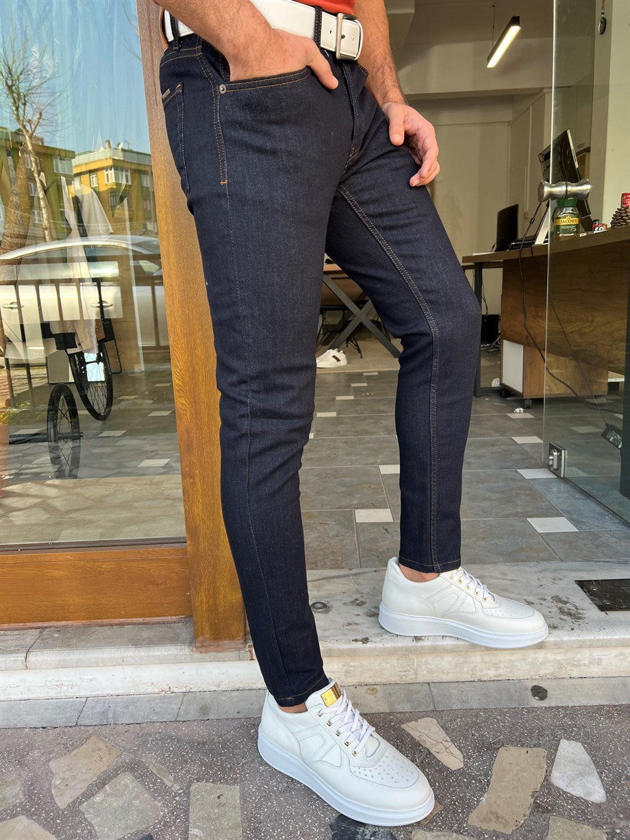 Slim Fit Stitched Jeans