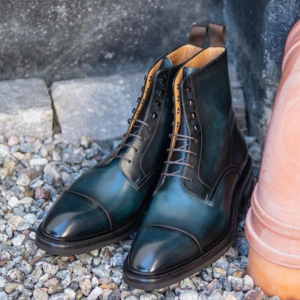Men's Cap-Toe high-top leather boots